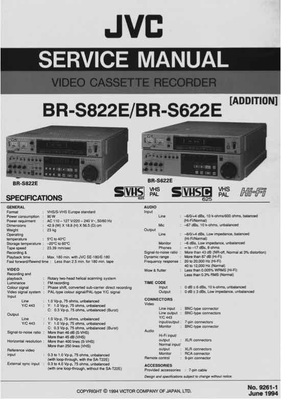 JVC BR_S822E1 technical manual preview