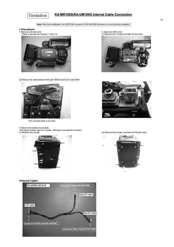 JVC KA-MR100 technical manual preview