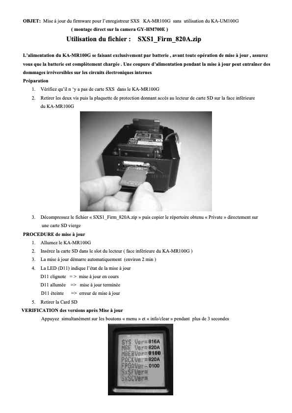 JVC KA-MR100 technical manual preview