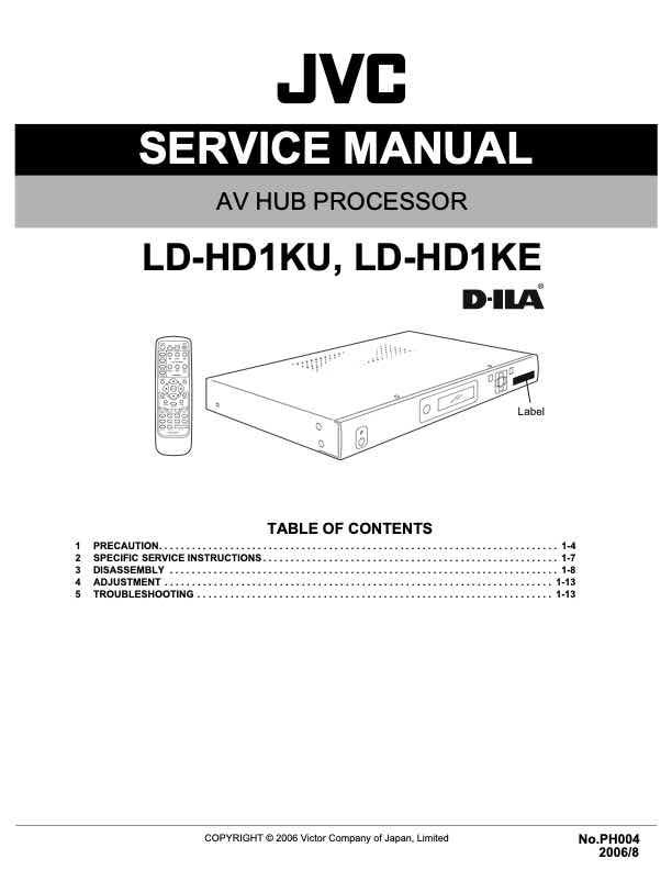 JVC LD-HD1KE technical manual preview