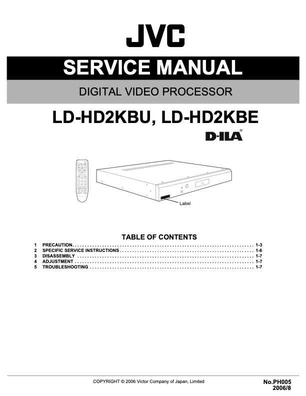 JVC LD-HD2KBE technical manual preview