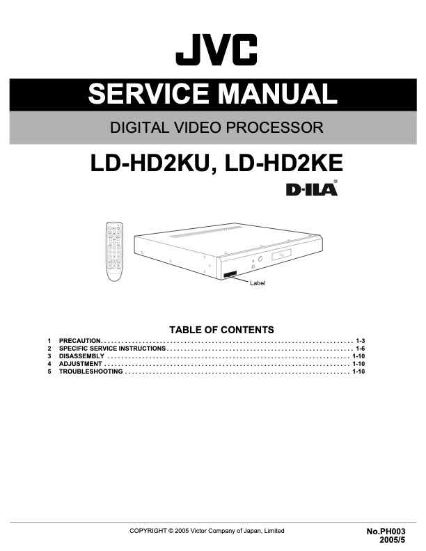 JVC LD-HD2KE technical manual preview