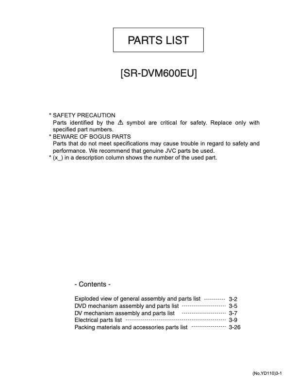 JVC SR-DVM600EU technical manual preview