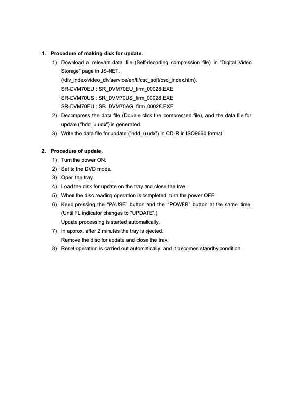 JVC SR-DVM70 technical manual preview
