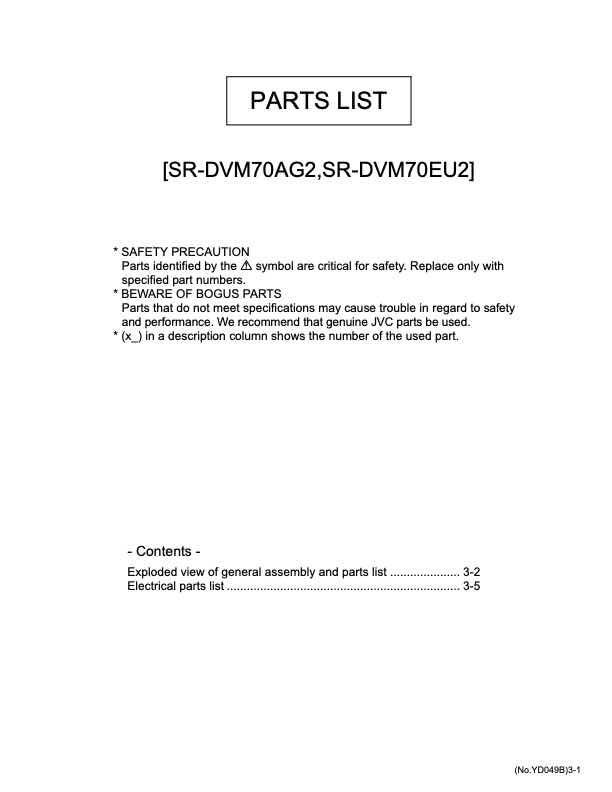 JVC SR-DVM70EU2 technical manual preview