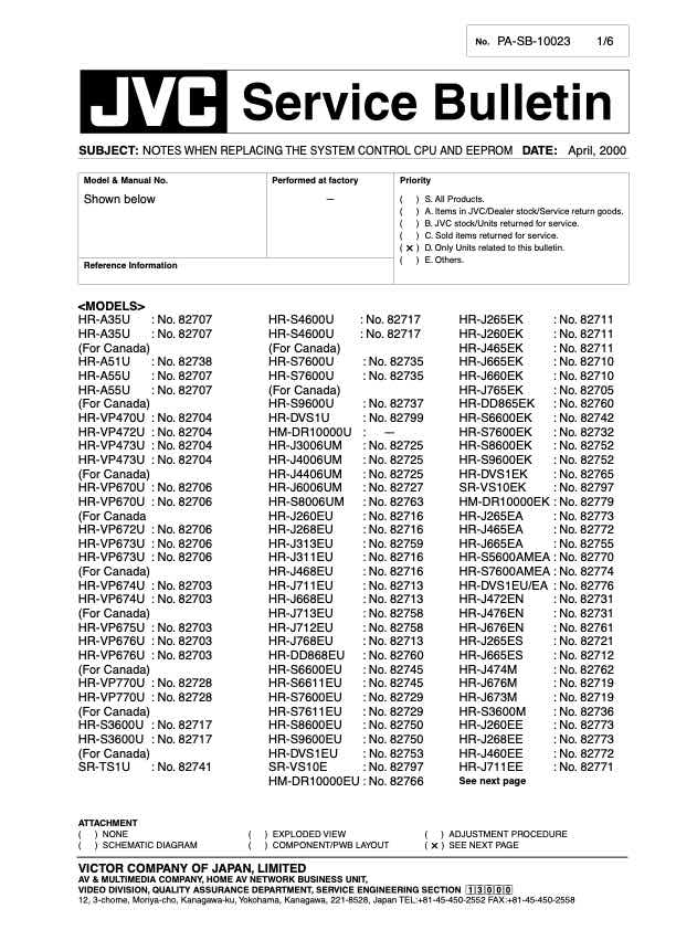 JVC SR-VS30E technical manual preview