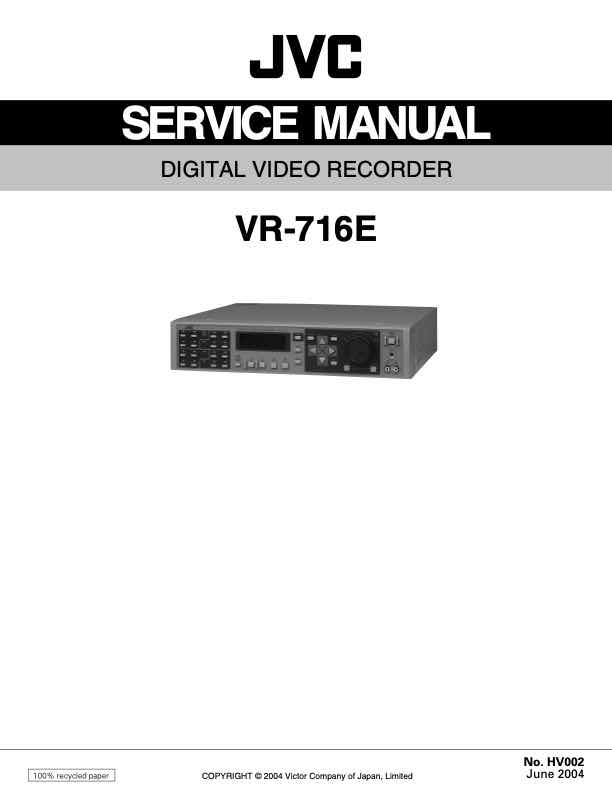 JVC VR-716E technical manual preview