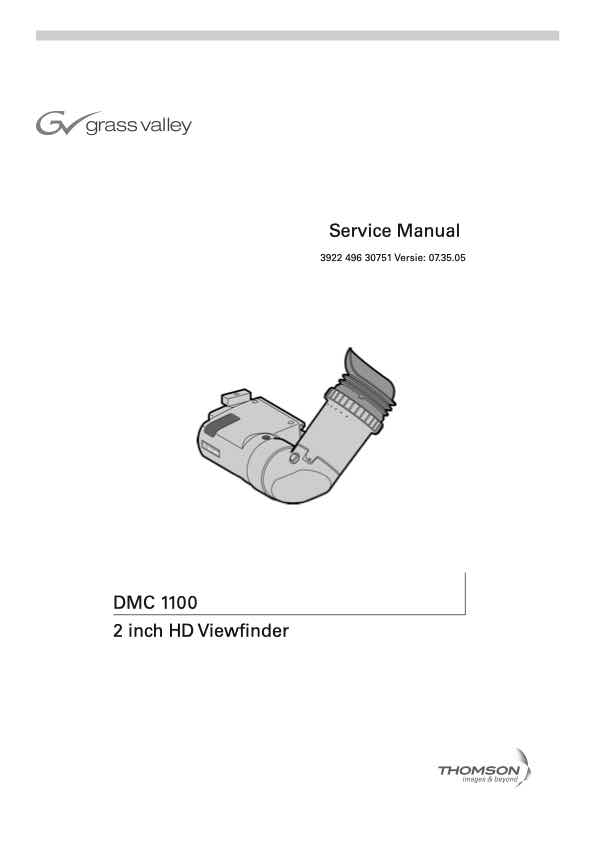 Grass Valley DMC-1100 technical manual preview