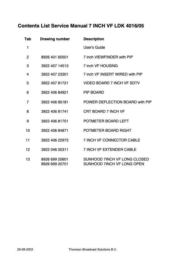 Grass Valley LDK4016 technical manual preview