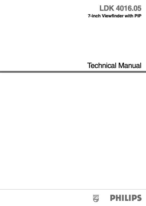 Grass Valley LDK4016 technical manual preview