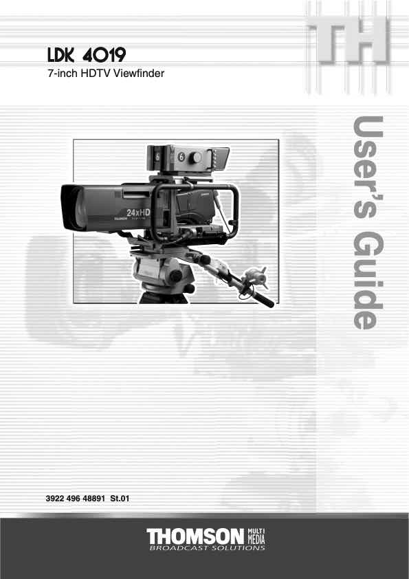 Grass Valley LDK4019 00 technical manual preview