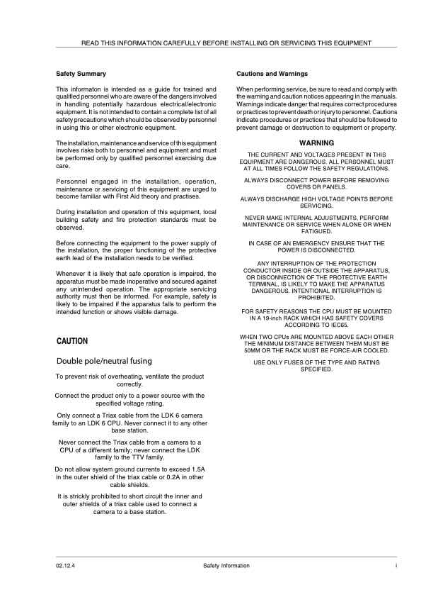 Grass Valley LDK4019 technical manual preview