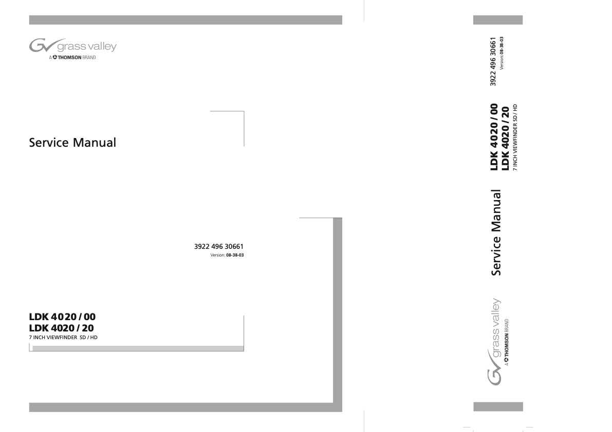Grass Valley LDK4020 technical manual preview