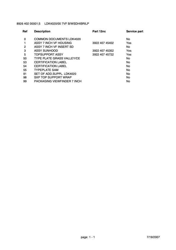 Grass Valley LDK4020 technical manual preview