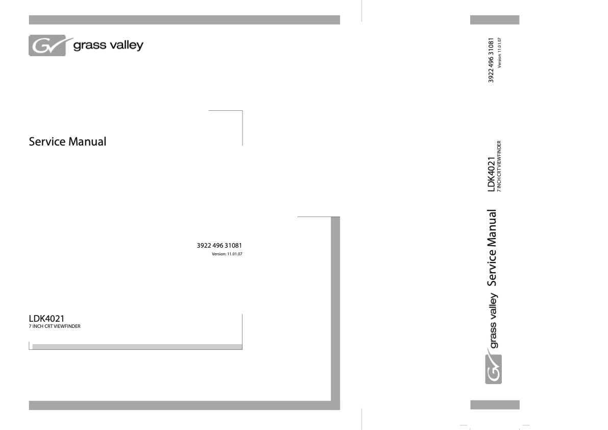 Grass Valley LDK4021 technical manual preview