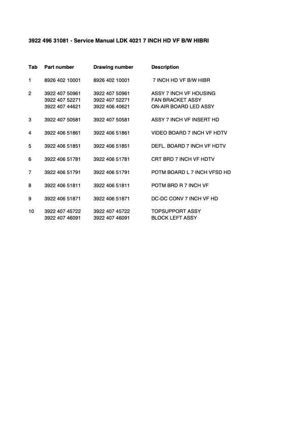 Grass Valley LDK4021 technical manual preview