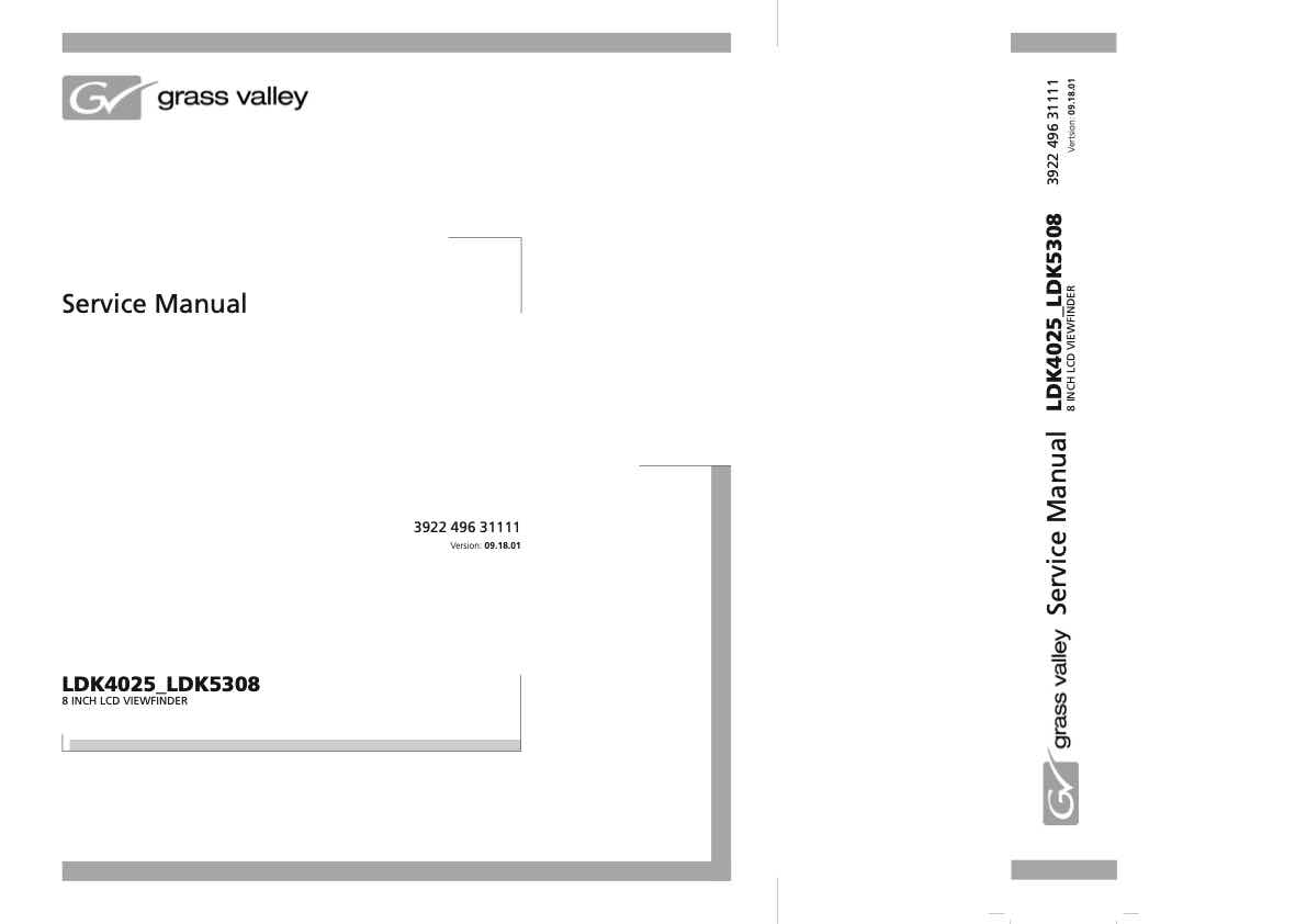 Grass Valley LDK4025 5308 technical manual preview