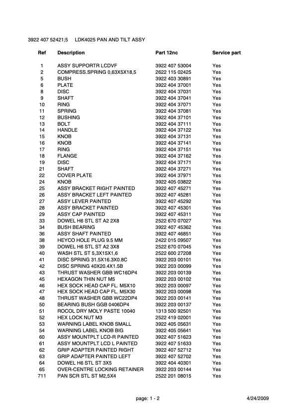 Grass Valley LDK4025 5308 technical manual preview