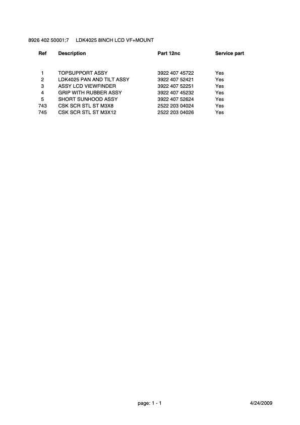 Grass Valley LDK4025 5308 technical manual preview