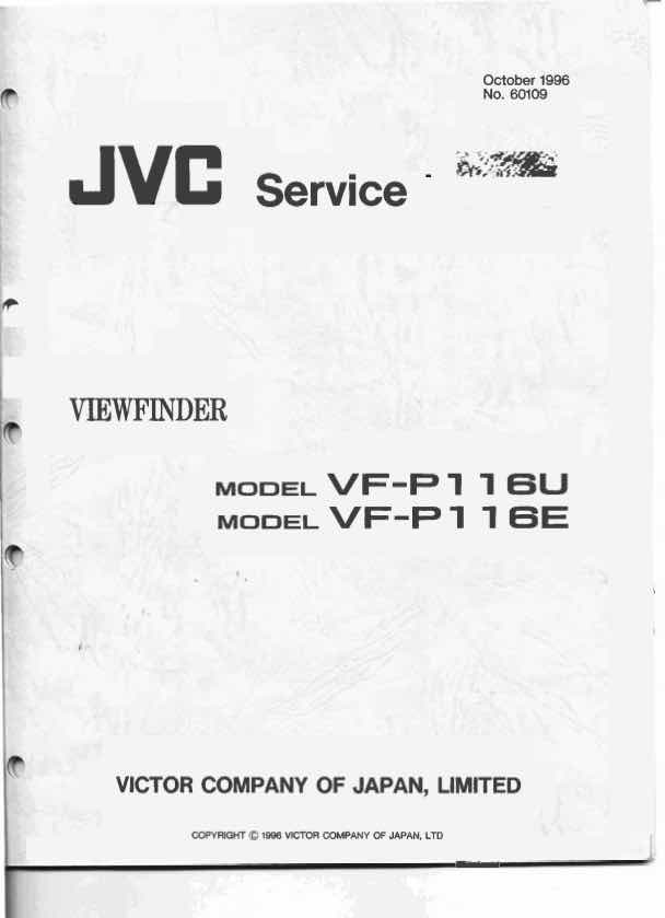 JVC VF-P116E technical manual preview